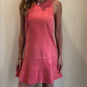 Balenciaga suede pink dress